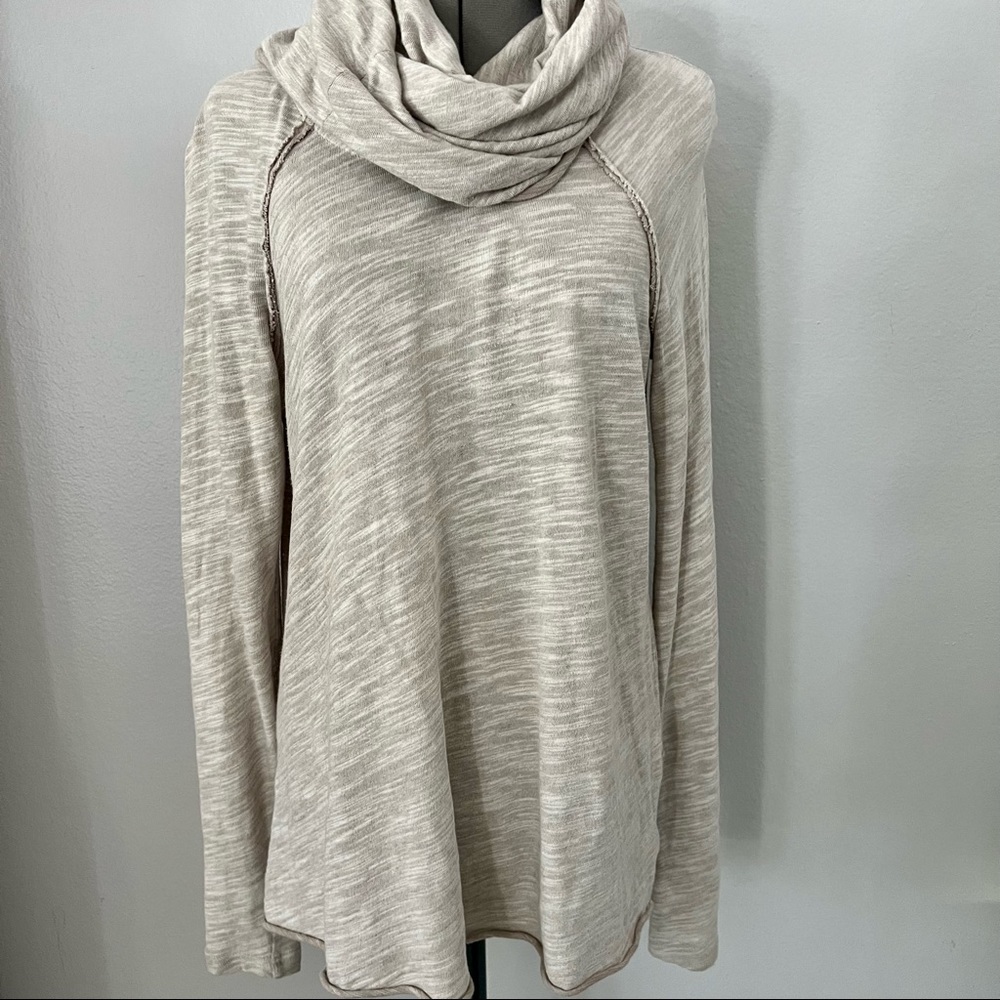 Free People FP Beach Cowl White / Cream Long Sleeve Shirt